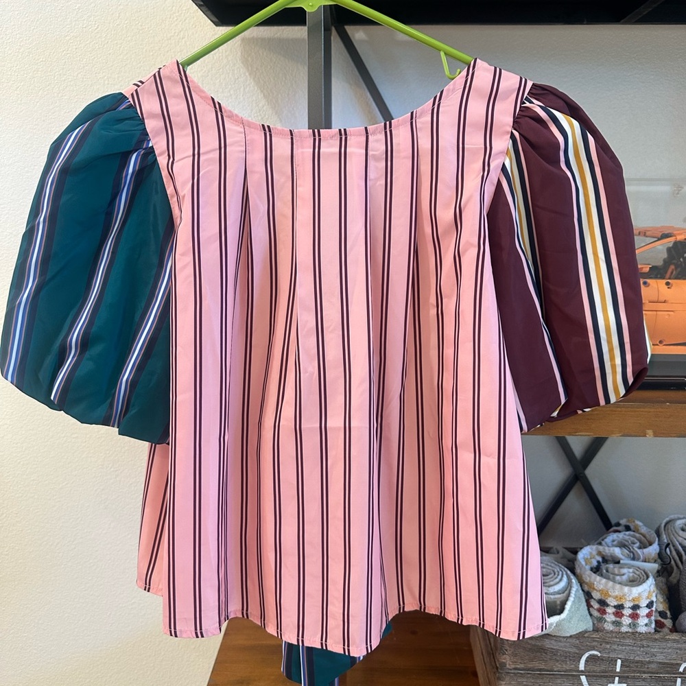 Anthropology Maeve Multicolor Striped Blouse